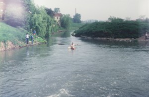 Corso kayak Arci Uisp, al gorgo del mulino Fabbris, 1983