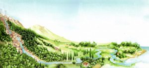 fig. 5 –  Zonazione illustrata di un fiume montano