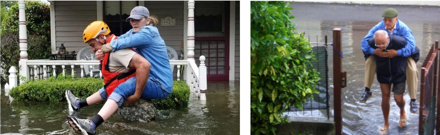 Uragano Harvey (Texas 2017, 71 vittime) e Alluvione 2006 (Favaro, Fabrizio Zabeo con il padre)
